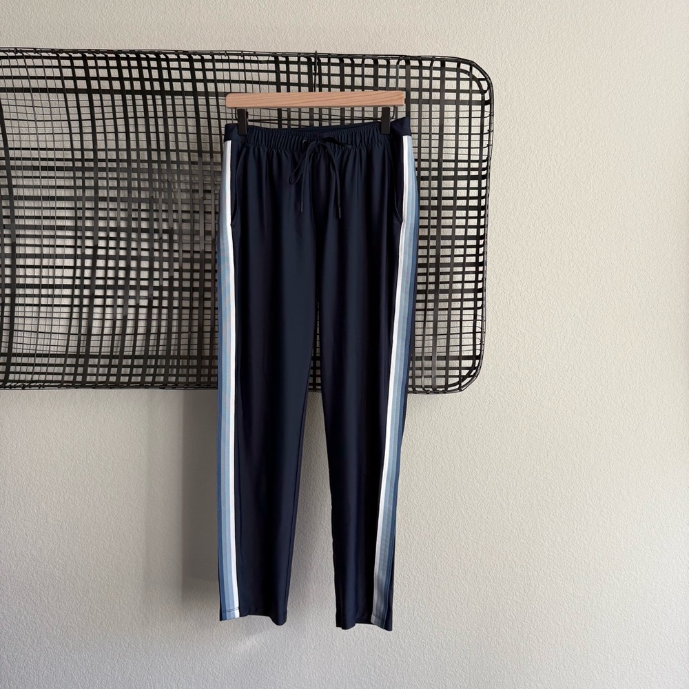 G/FORE Blue Joggers with White and Blue Side Stripes